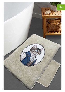 Elizabed Dywaniki łazienkowe (2 szt.) "Modcat" w kolorze kremowym ze sklepu Limango Polska w kategorii Akcesoria łazienkowe - zdjęcie 188168107