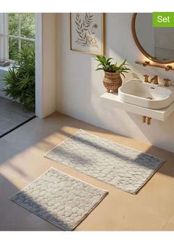 Elizabed Dywaniki łazienkowe (2 szt.) "Rabbit" w kolorze szaro-beżowym ze sklepu Limango Polska w kategorii Akcesoria łazienkowe - zdjęcie 188168128