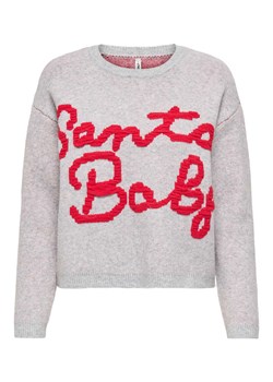 ONLY Sweter w kolorze szaro-czerwonym ze sklepu Limango Polska w kategorii Swetry damskie - zdjęcie 188168426