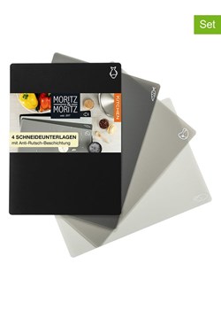 Moritz &amp; Moritz Maty (4 szt.) w kolorze szaro-czarnym do krojenia - 38 x 28 cm ze sklepu Limango Polska w kategorii Akcesoria kuchenne - zdjęcie 188168545