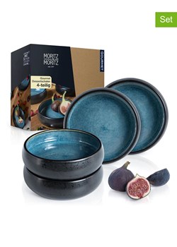 Moritz &amp; Moritz Miski deserowe (4 szt.) "Solid" w kolorze niebieskim - Ø 14 cm ze sklepu Limango Polska w kategorii Naczynia - zdjęcie 188168557