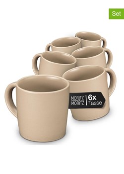 Moritz &amp; Moritz Kubki (6 szt.) "Nordic" w kolorze szarobrązowym - 300 ml ze sklepu Limango Polska w kategorii Naczynia - zdjęcie 188168629