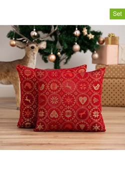 GAMUSI Poszewki (2 szt.) "Ballcrypt" w kolorze złoto-czerwonym na poduszkę ze sklepu Limango Polska w kategorii Poduszki dekoracyjne - zdjęcie 188168815