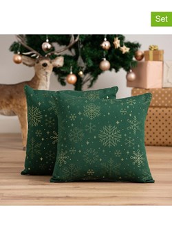GAMUSI Poszewki (2 szt.) "Sparkle" w kolorze zielonym na poduszkę ze sklepu Limango Polska w kategorii Poduszki dekoracyjne - zdjęcie 188168839