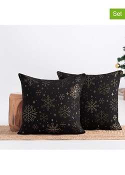 GAMUSI Poszewki (2 szt.) "Sparkle" w kolorze czarnym na poduszkę ze sklepu Limango Polska w kategorii Poduszki dekoracyjne - zdjęcie 188168906