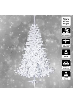 WellHome Sztuczna choinka w kolorze białym - wys. 150 cm ze sklepu Limango Polska w kategorii Dekoracje bożonarodzeniowe - zdjęcie 188170175