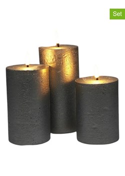 WellHome Świece LED (3 szt.) w kolorze szarym ze sklepu Limango Polska w kategorii Świece i dyfuzory - zdjęcie 188170366