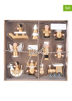 WellHome Zawieszki dekoracyjne (12 szt.) w kolorze złoto-białym ze sklepu Limango Polska w kategorii Dekoracje - zdjęcie 188170416