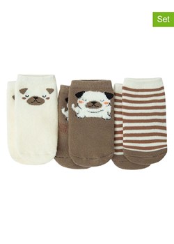 COOL CLUB Skarpety (3 pary) w kolorze biało-brązowym ze sklepu Limango Polska w kategorii Skarpetki dziecięce - zdjęcie 188170738