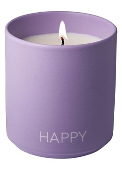 Design Letters Świeca zapachowa "Happy" w kolorze fioletowym - 260 g ze sklepu Limango Polska w kategorii Świece i dyfuzory - zdjęcie 188171055