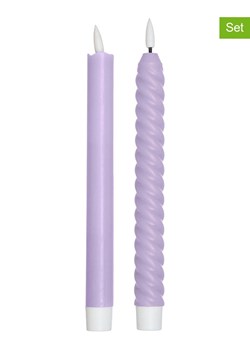 Design Letters Świece LED (2 szt.) w kolorze fioletowym - wys. 24 cm ze sklepu Limango Polska w kategorii Świece i dyfuzory - zdjęcie 188171076