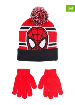 Spiderman 2-częściowy zestaw "Spider-Man" w kolorze czerwonym ze sklepu Limango Polska w kategorii Czapki dziecięce - zdjęcie 188172275