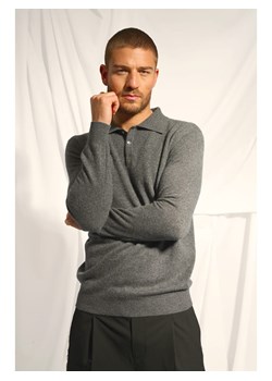 Just Cashmere Kaszmirowy sweter "Douglas" w kolorze szarym ze sklepu Limango Polska w kategorii Swetry męskie - zdjęcie 188172315