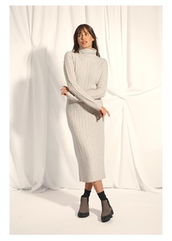 Just Cashmere Kaszmirowa sukienka "Dolkar" w kolorze białym ze sklepu Limango Polska w kategorii Sukienki - zdjęcie 188172356