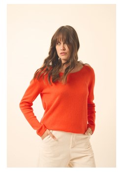Just Cashmere Kaszmirowy sweter "Fiona" w kolorze pomarańczowym ze sklepu Limango Polska w kategorii Swetry damskie - zdjęcie 188172377