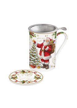 Easy Life Kubek "Magic Christmas" w kolorze kremowo-czerwonym - 300 ml ze sklepu Limango Polska w kategorii Dzbanki i zaparzacze - zdjęcie 188174175