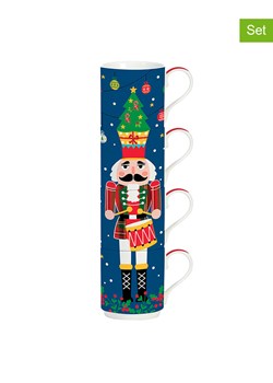 Easy Life Kubki (4 szt.) "Christmas Tambourine" w kolorze niebiesko-czerwonym - 275 ml ze sklepu Limango Polska w kategorii Dzbanki i zaparzacze - zdjęcie 188174259
