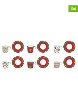 Easy Life Filiżanki (6 szt.) "Jingle Bells" w kolorze czerwono-zielono-białym - 100 ml ze sklepu Limango Polska w kategorii Dzbanki i zaparzacze - zdjęcie 188174299