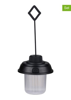 GRUNDIG Lampy kempingowe LED (2 szt.) w kolorze czarnym - wys. 11,5 x Ø 10,4 cm ze sklepu Limango Polska w kategorii Oświetlenie - zdjęcie 188176627