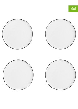 Björn Talerzyki deserowe (4 szt.) "Pure" w kolorze czarno-białym - Ø 21,5 cm ze sklepu Limango Polska w kategorii Naczynia - zdjęcie 188184128