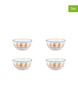 Björn Miski (4 szt.) "Napoli" w kolorze biało-niebiesko-pomarańczowym - Ø 12 cm ze sklepu Limango Polska w kategorii Naczynia - zdjęcie 188184266