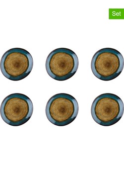 Björn Talerzyki deserowe (6 szt.) "Island" w kolorze oliwkowo-niebieskim - Ø 20,5 cm ze sklepu Limango Polska w kategorii Naczynia - zdjęcie 188184588