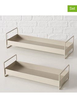 Boltze Tace (2 szt.) "Wolga" w kolorze beżowym ze sklepu Limango Polska w kategorii Misy i tace dekoracyjne - zdjęcie 188186837