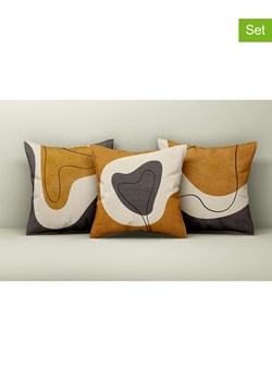 Wallity Poszewki (3 szt.) w kolorze beżowo-jasnobrązowo-szarym na poduszkę ze sklepu Limango Polska w kategorii Poduszki dekoracyjne - zdjęcie 188188818