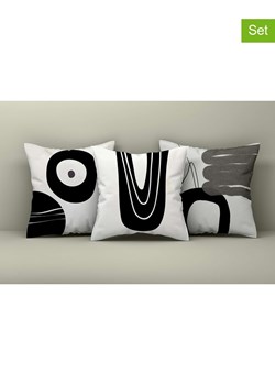 Wallity Poszewki (3 szt.) w kolorze szaro-czarno-białym na poduszkę ze sklepu Limango Polska w kategorii Poduszki dekoracyjne - zdjęcie 188188838