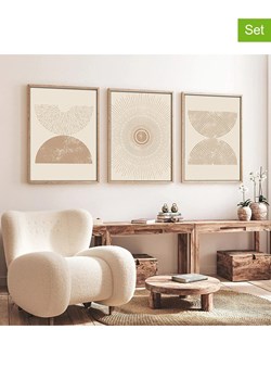 wall addiction Druki na drewnie (3 szt.) w ramce ze sklepu Limango Polska w kategorii Obrazy - zdjęcie 188188989
