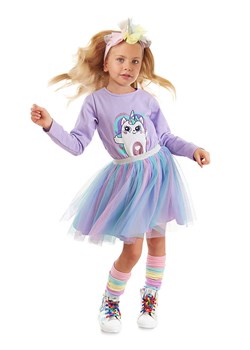 Denokids Sukienka "Catcorn" w kolorze lawendowym ze sklepu Limango Polska w kategorii Sukienki dziewczęce - zdjęcie 188189639