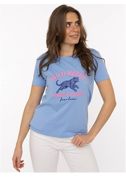 Zwillingsherz Koszulka "Wild Heart" w kolorze błękitnym ze sklepu Limango Polska w kategorii Bluzki damskie - zdjęcie 188192729