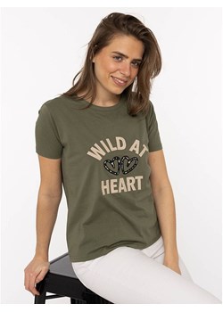 Zwillingsherz Koszulka w kolorze khaki ze sklepu Limango Polska w kategorii Bluzki damskie - zdjęcie 188192786