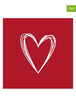 ppd Serwetki (40 szt.) "Pure Heart" w kolorze czerwonym ze sklepu Limango Polska w kategorii Akcesoria kuchenne - zdjęcie 188194746