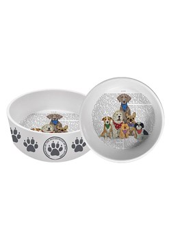 ppd Miska w kolorze białym ze wzorem dla zwierząt - wys. 7 x Ø 20 cm ze sklepu Limango Polska w kategorii Dla zwierząt - zdjęcie 188194846