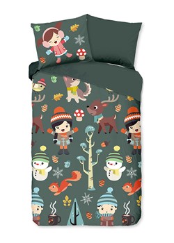 Good Morning Komplet pościeli "Fun" w kolorze oliwkowym ze wzorem ze sklepu Limango Polska w kategorii Pościel dziecięca - zdjęcie 188196605