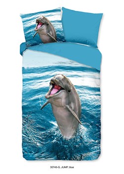 Good Morning Komplet pościeli "Jump" w kolorze błękitnym ze sklepu Limango Polska w kategorii Pościel dziecięca - zdjęcie 188196678