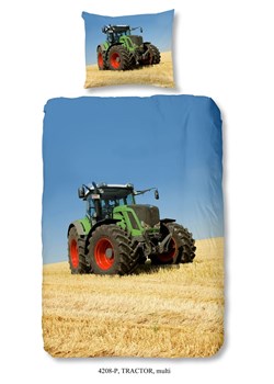 Good Morning Komplet pościeli "Tractor" w kolorze niebiesko-beżowym ze sklepu Limango Polska w kategorii Pościel dziecięca - zdjęcie 188196946