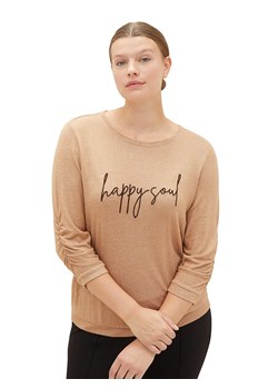 Tom Tailor Koszulka w kolorze jasnobrązowym ze sklepu Limango Polska w kategorii Bluzki damskie - zdjęcie 188198026