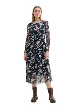 Tom Tailor Sukienka w kolorze granatowo-białym ze sklepu Limango Polska w kategorii Sukienki - zdjęcie 188198225