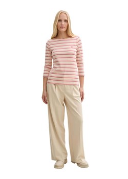 Tom Tailor Koszulka w kolorze jasnoróżowo-beżowo-białym ze sklepu Limango Polska w kategorii Bluzki damskie - zdjęcie 188198627