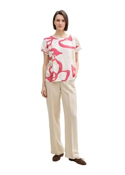 Tom Tailor Koszulka w kolorze różowo-białym ze sklepu Limango Polska w kategorii Bluzki damskie - zdjęcie 188198679