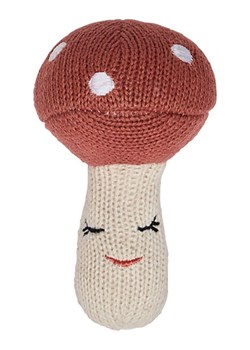 OYOY mini Grzechotka "Mushroom" w kolorze kremowo-czerwonym - 0+ ze sklepu Limango Polska w kategorii Zabawki - zdjęcie 188198878