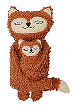 OYOY mini Maskotka "Frida &amp; Baby Felix" w kolorze brązowym - 0+ ze sklepu Limango Polska w kategorii Zabawki - zdjęcie 188198889