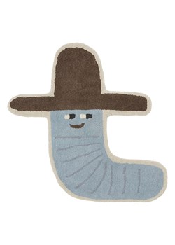 OYOY mini Dywan "Calle Cowboy" w kolorze błękitnym - 85 x 82 cm ze sklepu Limango Polska w kategorii Tekstylia dziecięce - zdjęcie 188199117