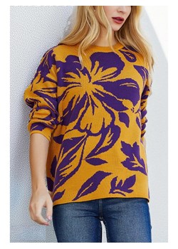 LA Angels Sweter w kolorze musztardowo-fioletowym ze sklepu Limango Polska w kategorii Swetry damskie - zdjęcie 188200375