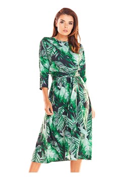 Awama Sukienka w kolorze zielonym ze wzorem ze sklepu Limango Polska w kategorii Sukienki - zdjęcie 188200755