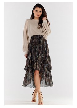 Awama Spódnica w kolorze czarnym ze wzorem ze sklepu Limango Polska w kategorii Spódnice - zdjęcie 188200986