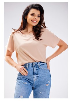 Awama Koszulka w kolorze beżowym ze sklepu Limango Polska w kategorii Bluzki damskie - zdjęcie 188201165