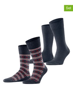 ESPRIT Skarpety (2 pary) "Scandi" w kolorze antracytowo-szaro-czerwonym ze sklepu Limango Polska w kategorii Skarpetki męskie - zdjęcie 188202287